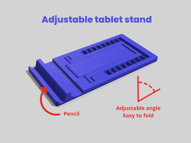 Suporte para tablet com ângulo ajustável